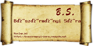 Böszörményi Sára névjegykártya
